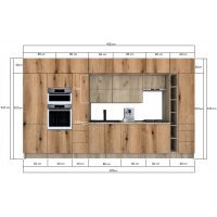 Bucatarie ZONE B COMBI 420 FRONT PAL K002 / decor K365